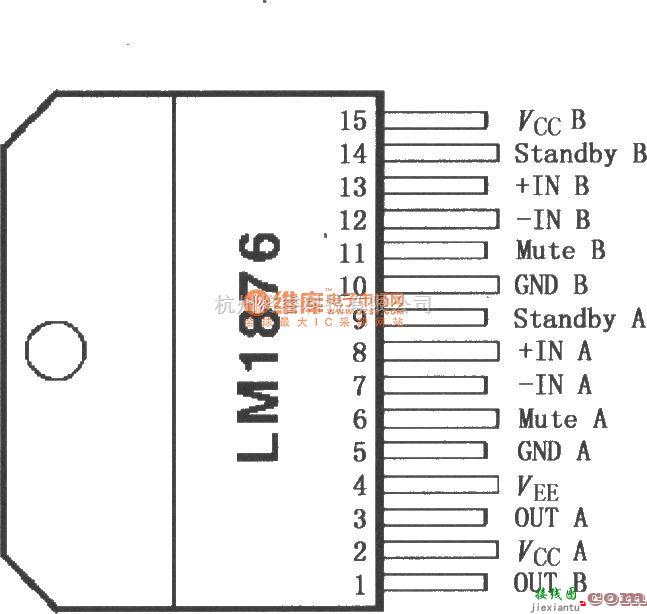 集成音频放大中的LM1876双20W音频功率放大器  第1张