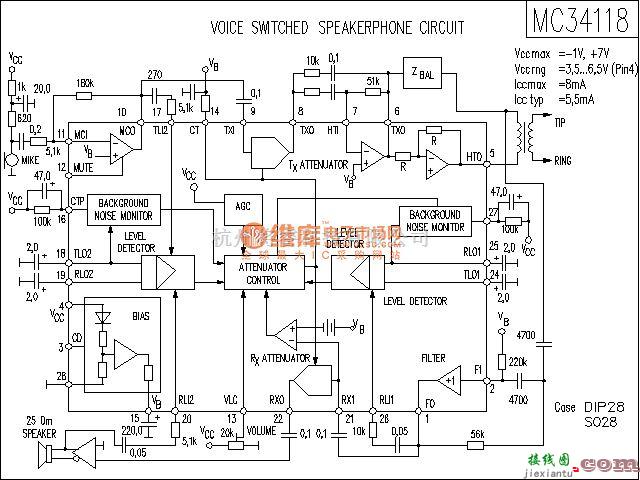 集成音频放大中的MC34118电路  第1张