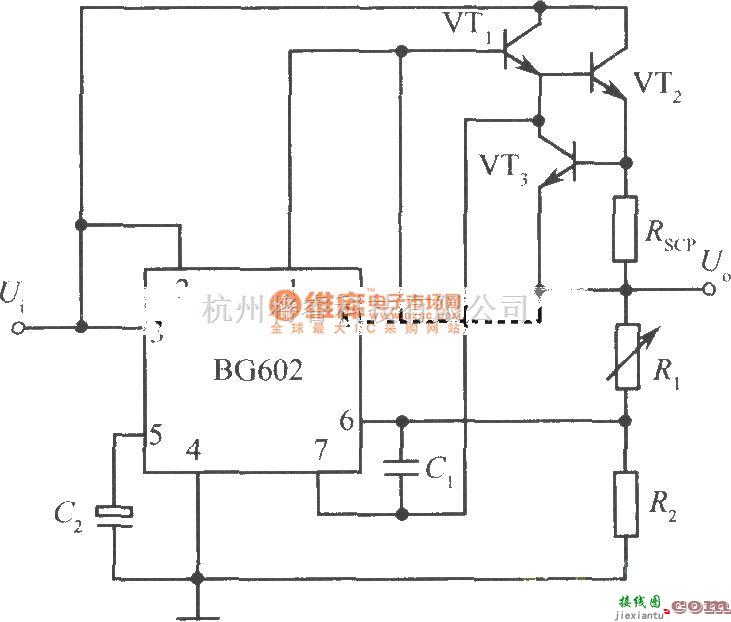 电源电路中的用复合晶体管扩流的BG602集成稳压器  第1张