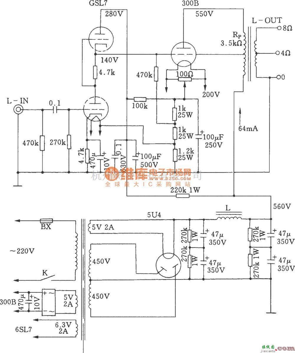 电子管功放中的电子管单端A类300B功放  第1张