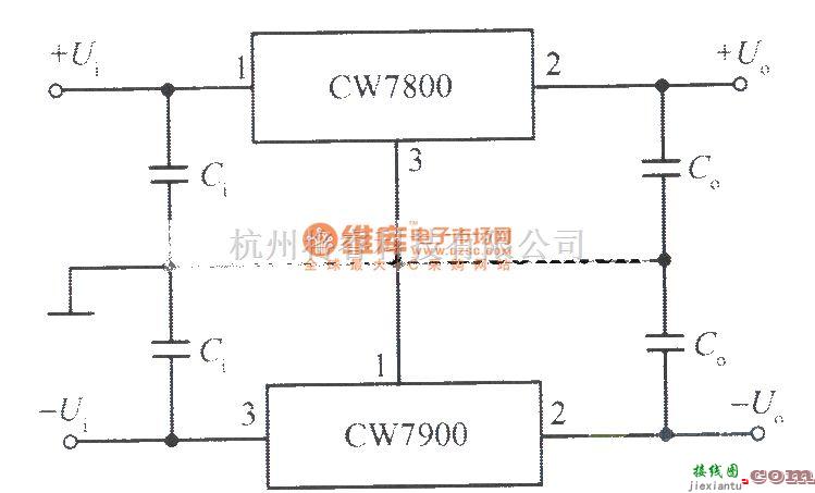 电源电路中的正、负输出电压集成稳压电源电路之二  第1张