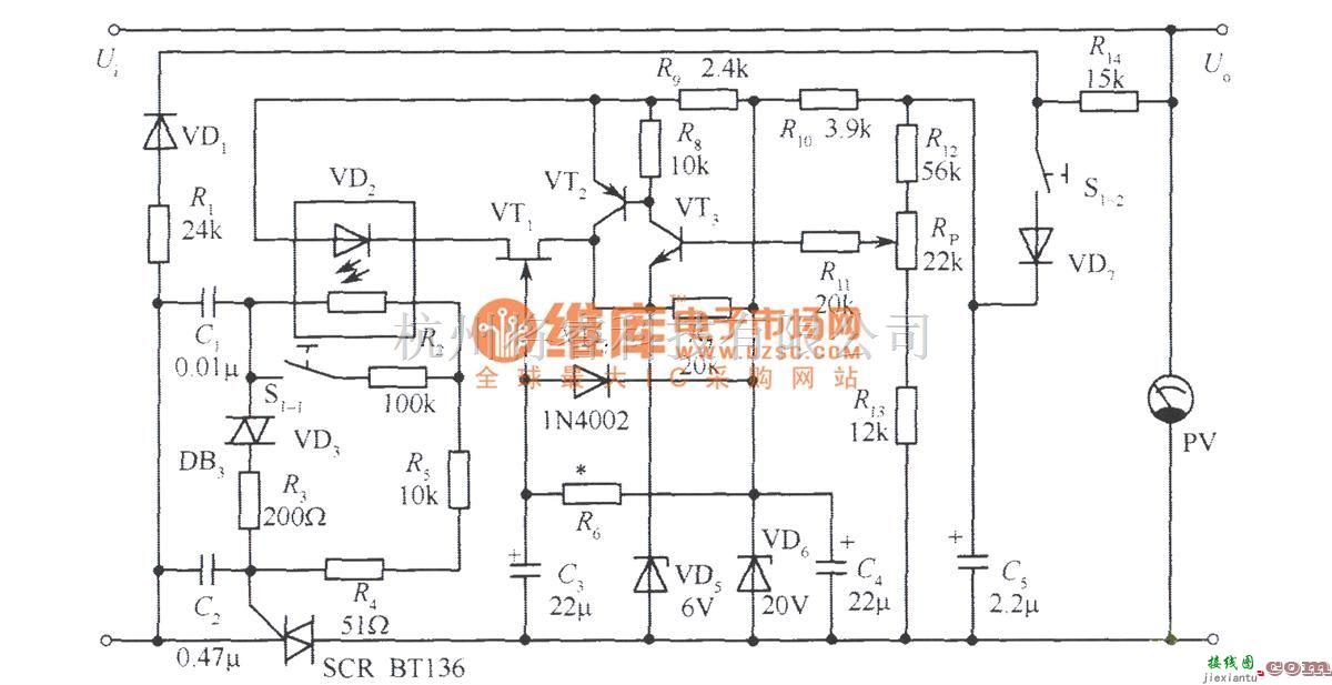 电源电路中的自动延时降压启动交流稳压电源  第1张