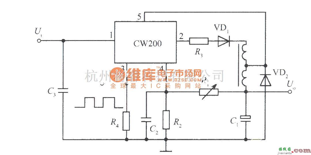 电源电路中的用CW200组成的他激开关式集成稳压电源  第1张