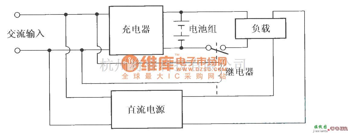 电源电路中的浮充方式充电电路  第1张