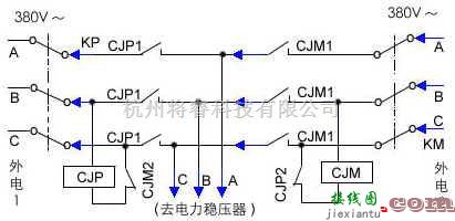 电源电路中的两路市电自动转换供电装置  第1张