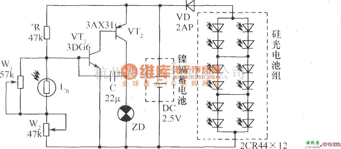 电源电路中的硅光电池组成的光控闪光装置  第1张