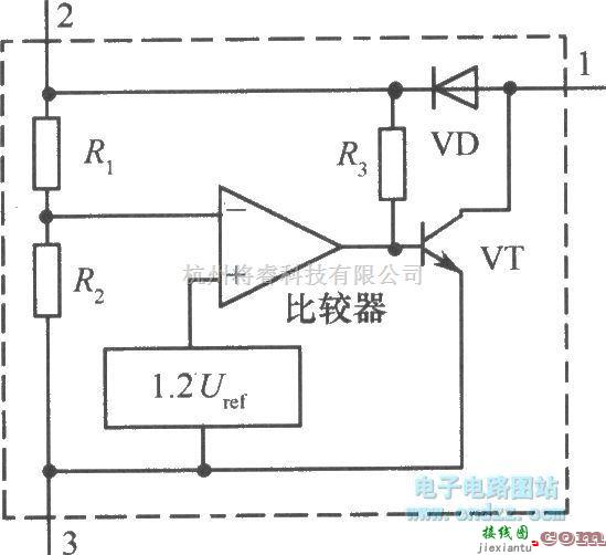 电源电路中的欠压专用集成芯片MC3X164系列内部电路框图  第1张