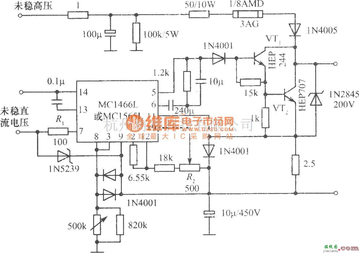 电源电路中的可调高压稳压电源之二  第1张