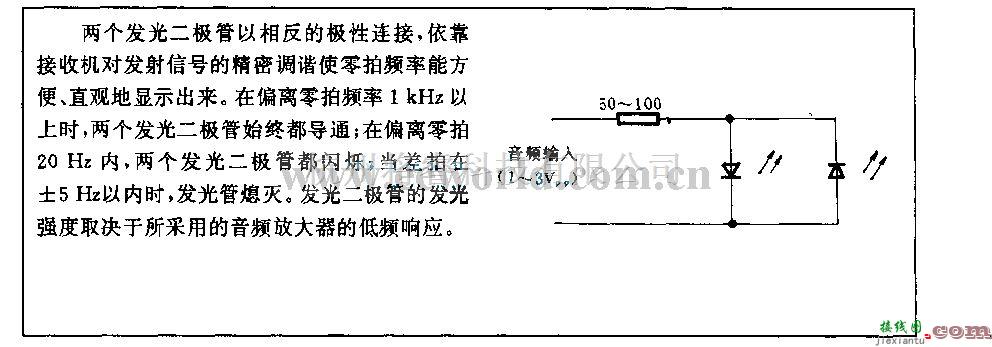 电源电路中的发光二板管零拍且示电路  第1张