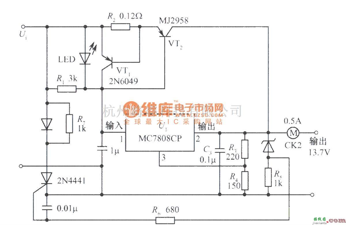 电源电路中的廉价的多种保护的稳压电源  第1张