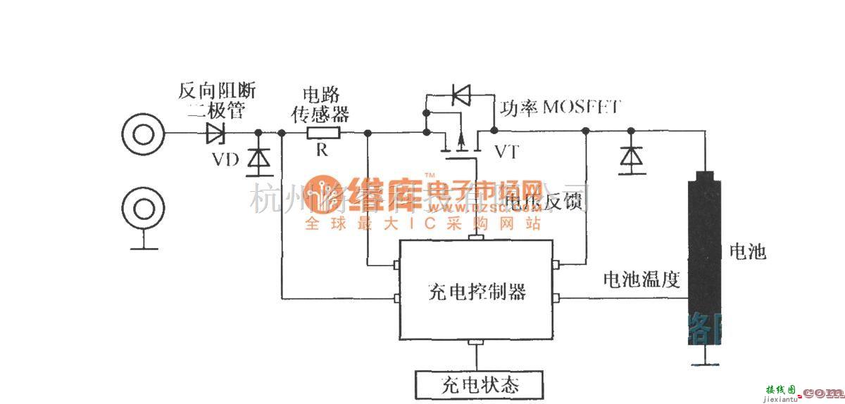 电源电路中的典型线性充电器的结构示意图  第1张