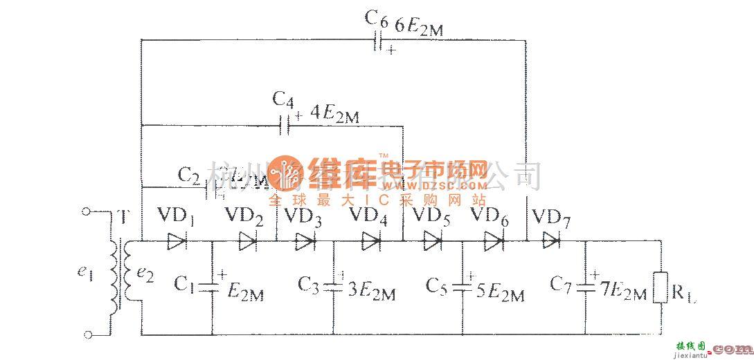 电源电路中的七倍压整流电路一  第1张