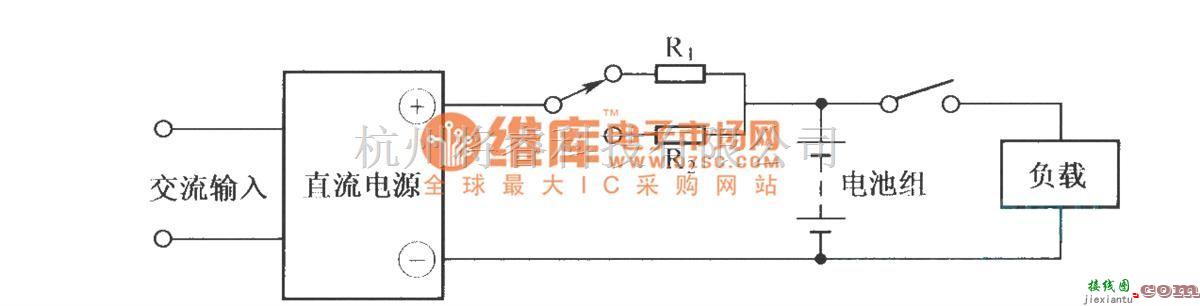 电源电路中的分阶段充电的简单示意图  第1张