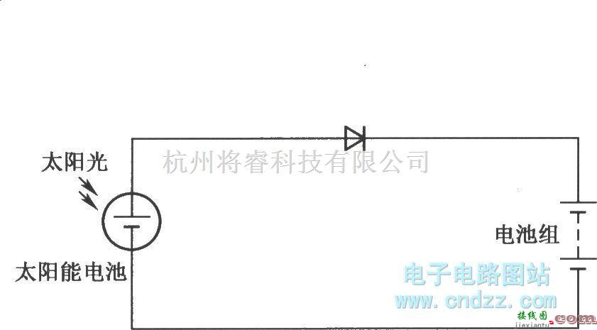 电源电路中的通过太阳能给电池充电的电路  第1张