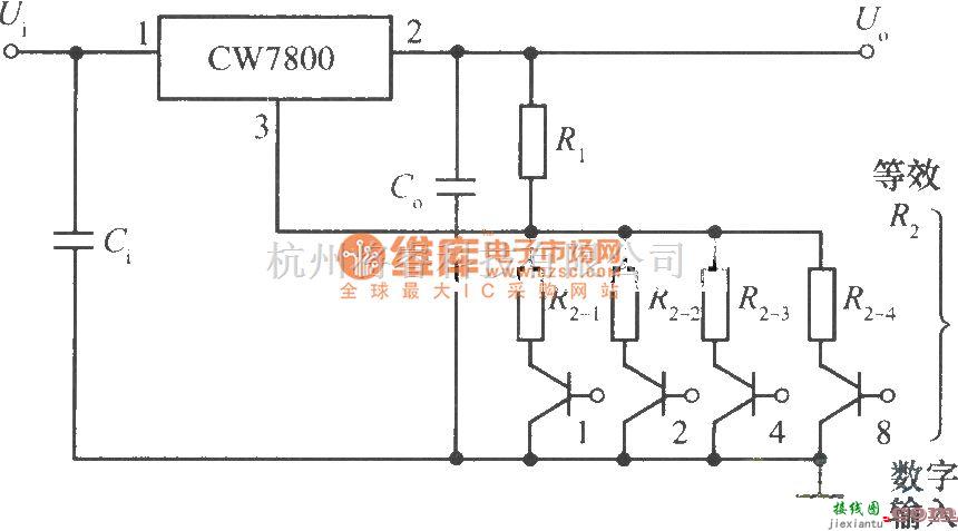 电源电路中的会产生浮地故障的数控集成稳压电源电路  第1张