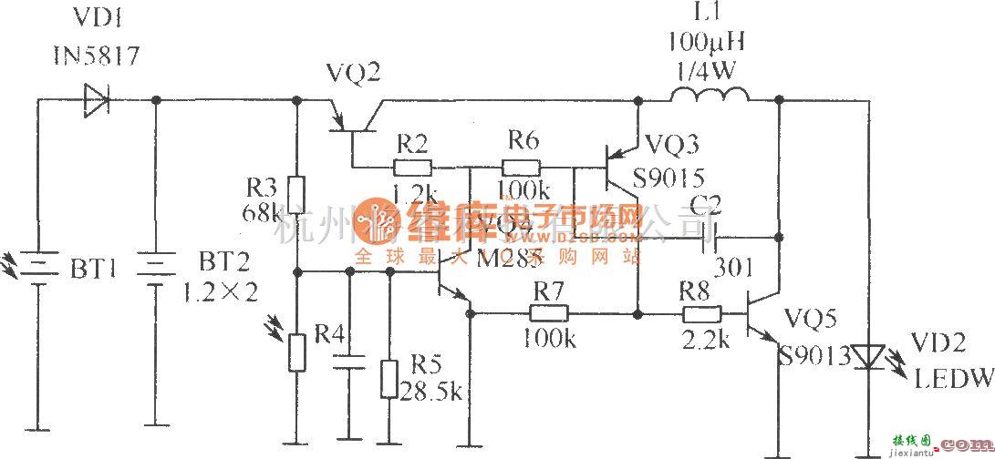 电源电路中的太阳能草坪灯  第1张