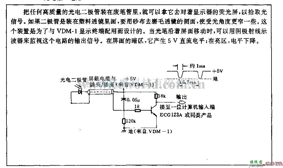 电源电路中的光笔接口电路  第1张