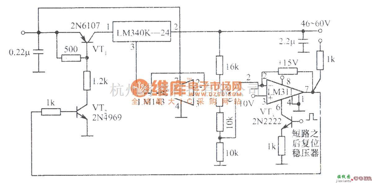 电源电路中的可调高压稳压电源之一  第1张