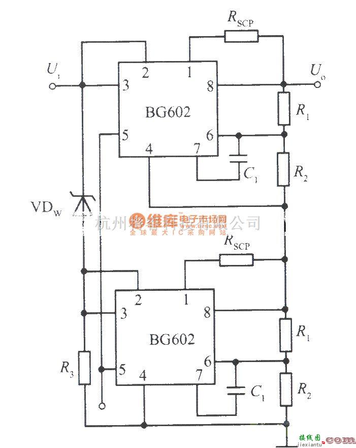 电源电路中的两个BG602输出电压叠加的集成稳压电源  第1张