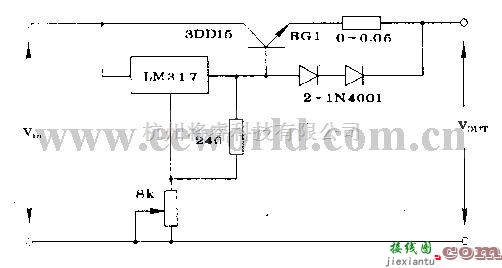 电源电路中的三端稳压器扩流电路  第3张