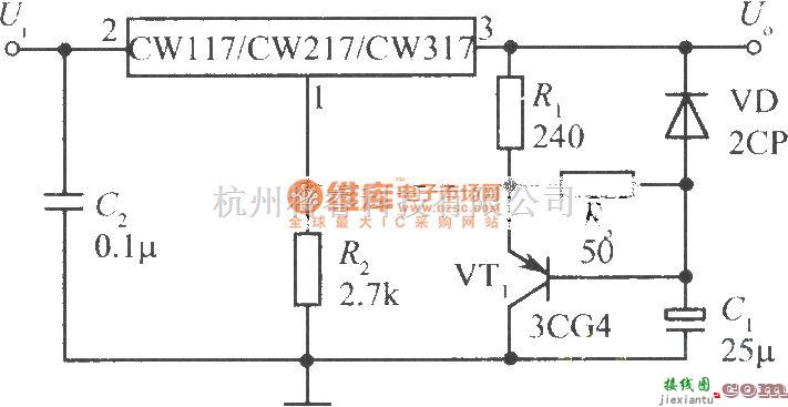 电源电路中的慢启动集成稳压电源电路  第1张