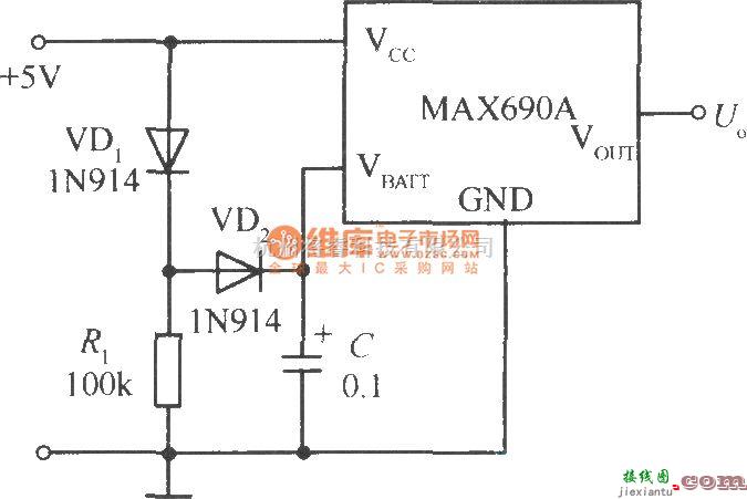 电源电路中的抑制电容放电的电路  第1张