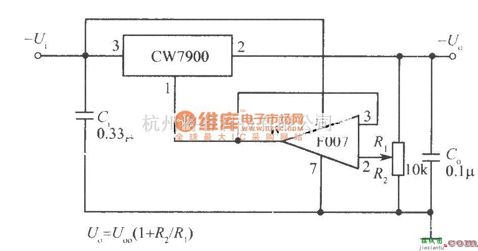 电源电路中的可调输出集成稳压电源电路之一  第1张