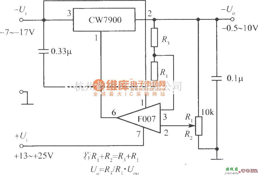 电源电路中的可调输出集成稳压电源电路之二  第1张