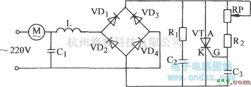 电源电路中的普通晶闸管无级调压电路  第1张