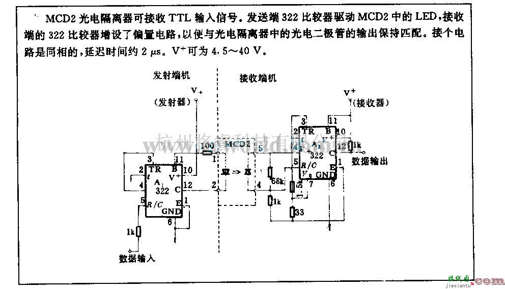 电源电路中的光耦合式数据传输电路  第1张