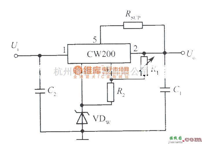 电源电路中的垫高零电位的CW200高输出电压集成稳压电源  第1张