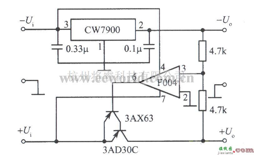 电源电路中的跟踪式集成稳压电源正电压跟踪负电压  第1张