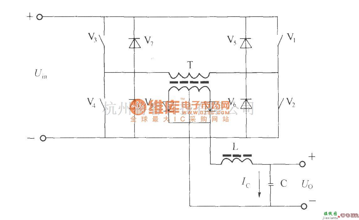 通信电源中的全桥式变换器电原理图  第1张