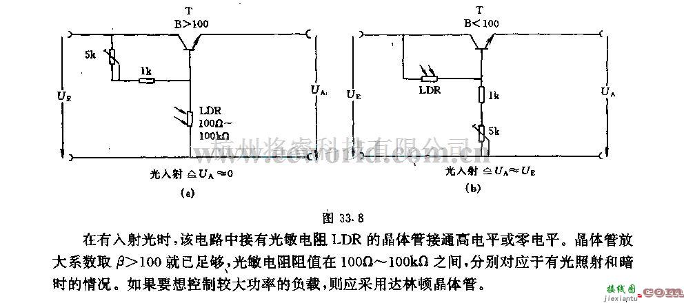 电源电路中的采用光敏电阻LDR的光控开关电路  第1张