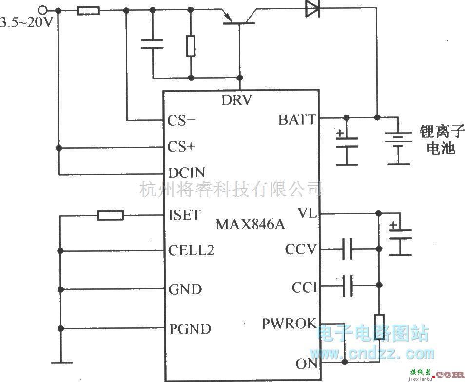 电源电路中的MAX846A最典型的应用电路(充电电路)  第1张