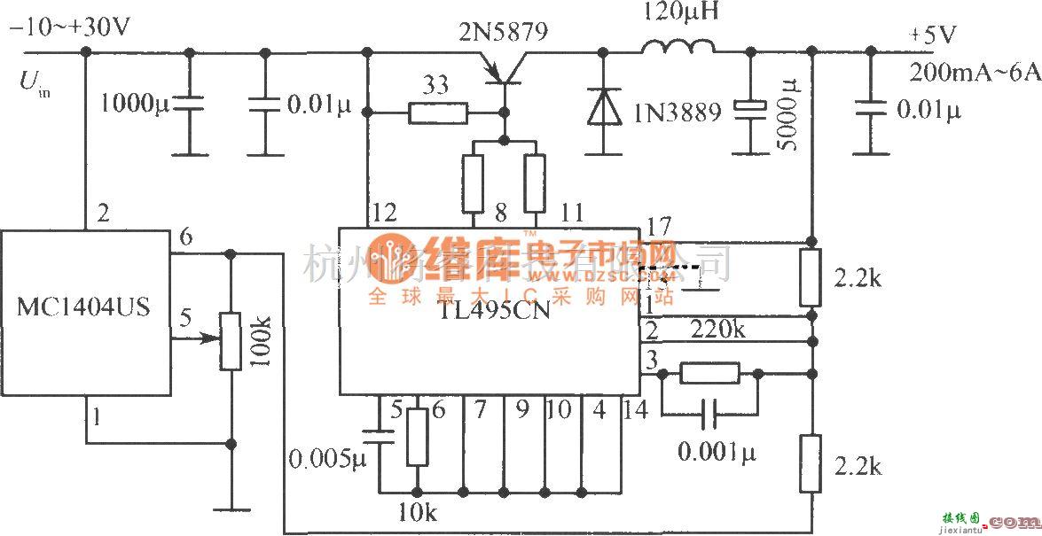 电源电路中的5V、6A开关稳压电源  第1张