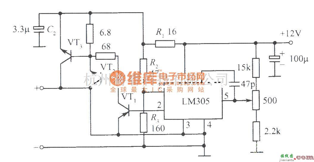 电源电路中的LM305构成的12V、10A稳压电源  第1张