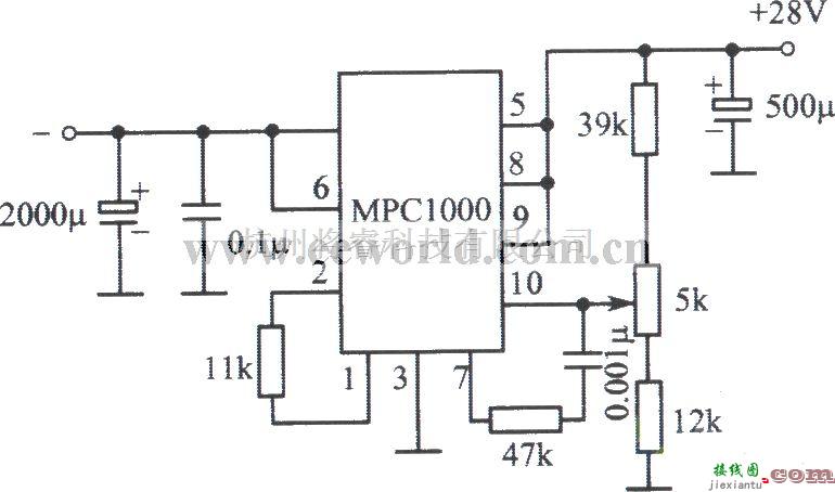 电源电路中的MPC1000构成的28V、10A稳压电源  第1张