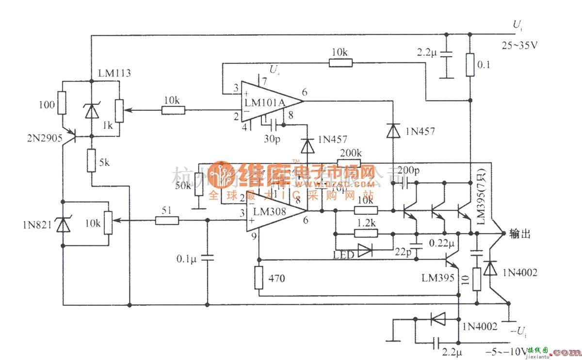 电源电路中的0--25V、0～10A稳压／稳流电源  第1张