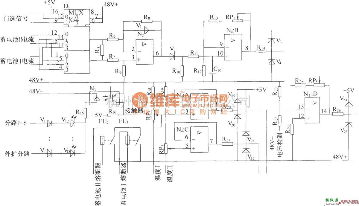 电源电路中的ZP200400II监测告警接口电路  第1张