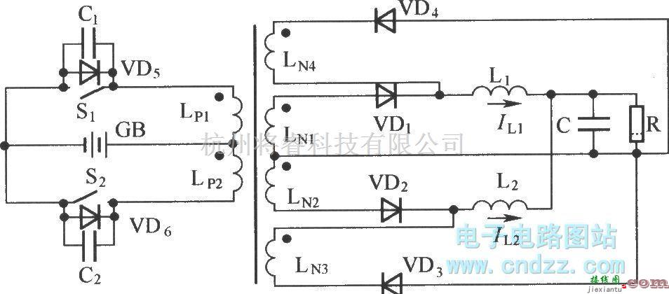 IGBT应用电路中的电感分裂式推挽换向软开关电路  第1张