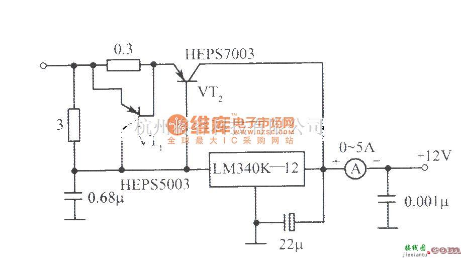 电源电路中的LM340K集成稳压器构成的12V、5A稳压电源  第1张