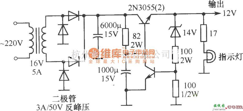 电源电路中的12V稳压器简单电路之三  第1张