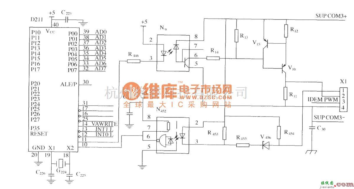 通信电源中的监控模块与整流模块的通信电路  第1张