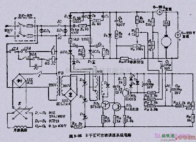 电源电路中的3KW可控硅直流调速系统电路  第1张