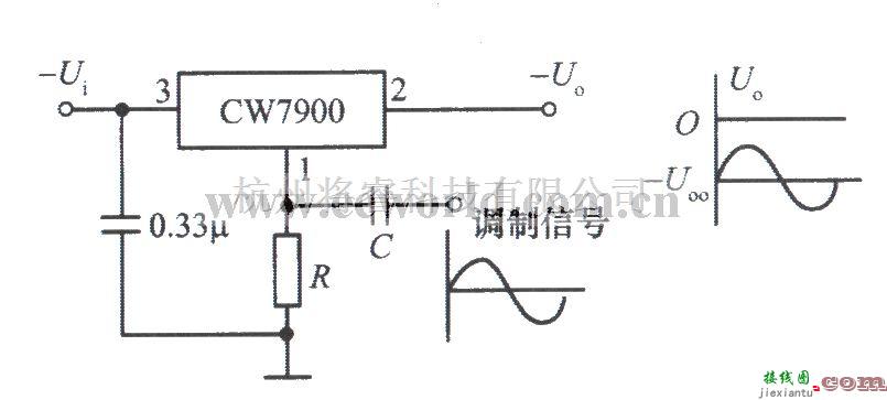 电源电路中的CW7900组成的功率调幅器电路  第1张