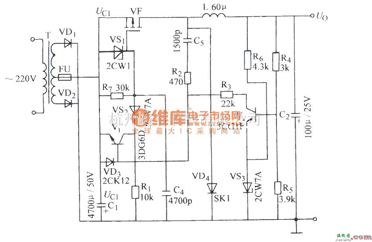 电源电路中的VMOS开关稳压电路  第1张