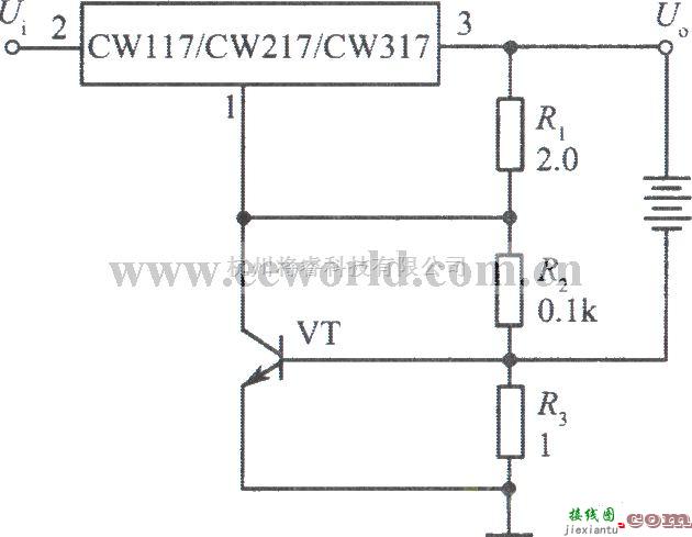 电源电路中的CW117组成的具有限流保护的充电器  第1张