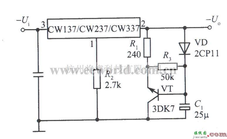 电源电路中的CW137组成的慢启动集成稳压电源  第1张