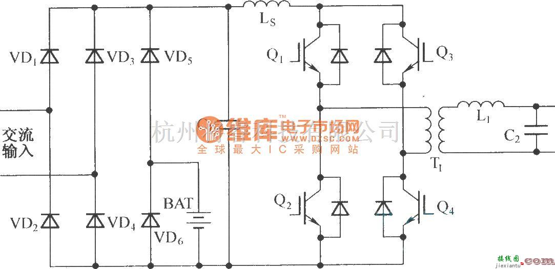 IGBT应用电路中的带输出变压器的双变换型UPS  第1张